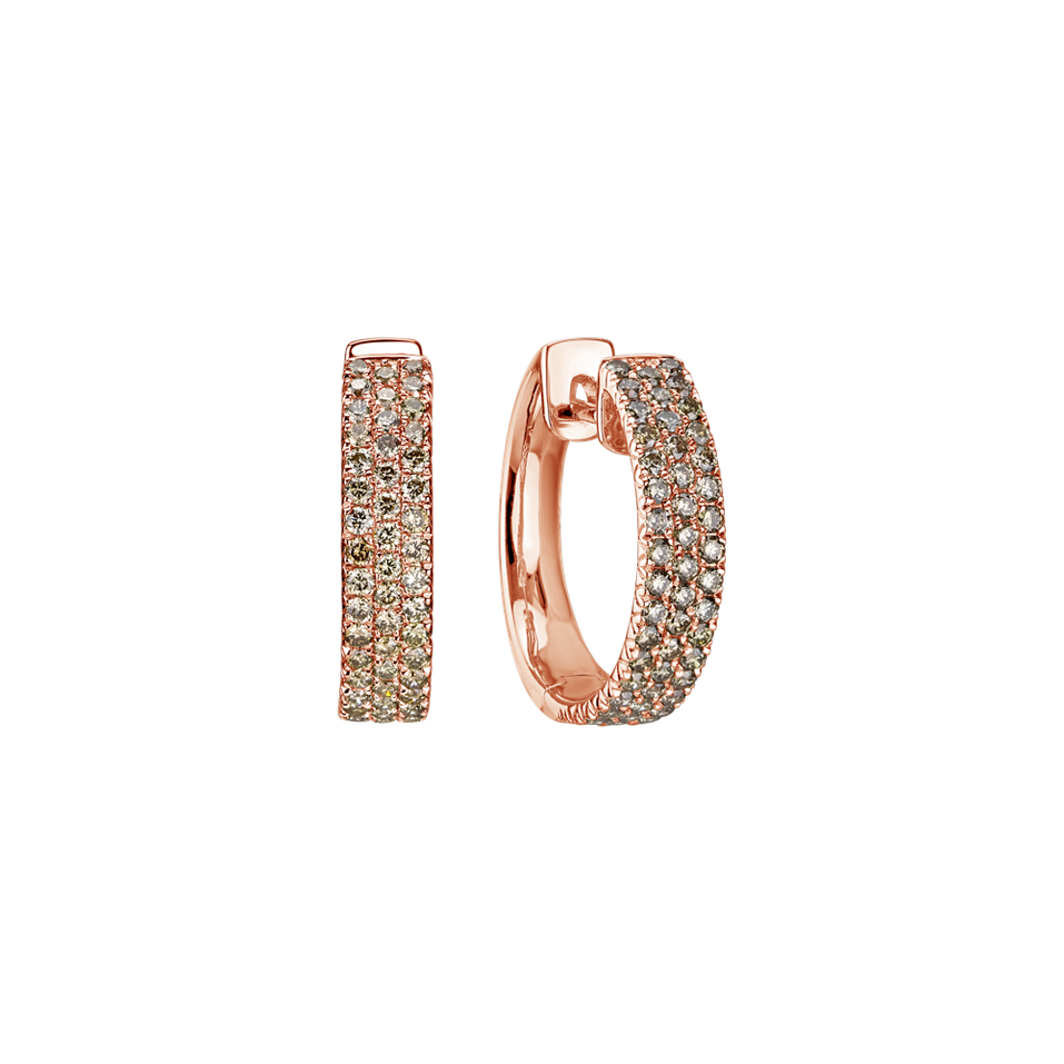 Náušnice s hnědými diamanty Seraph Waterfall