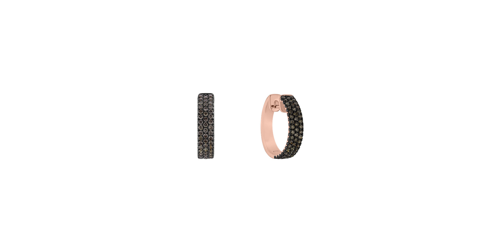 Náušnice s hnědými diamanty Seraph Waterfall