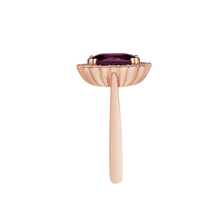 Prsten s rhodolitem a diamanty Sparkling Hero