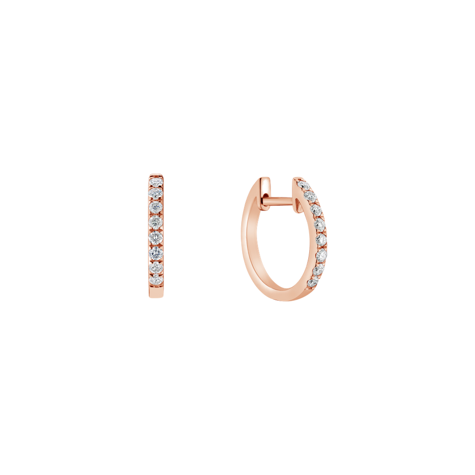 Náušnice s diamanty Pastel Magenta