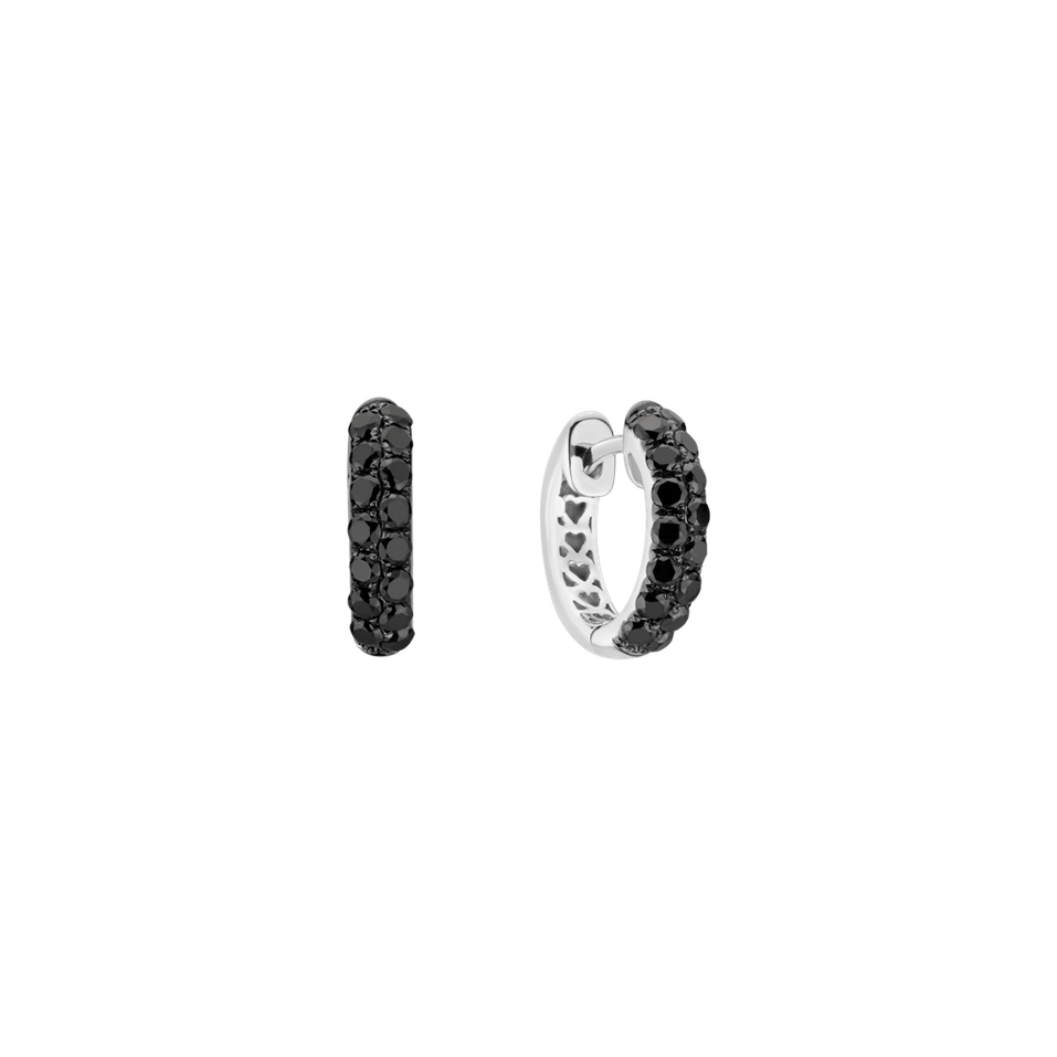 Náušnice s černými diamanty Inferno Dream