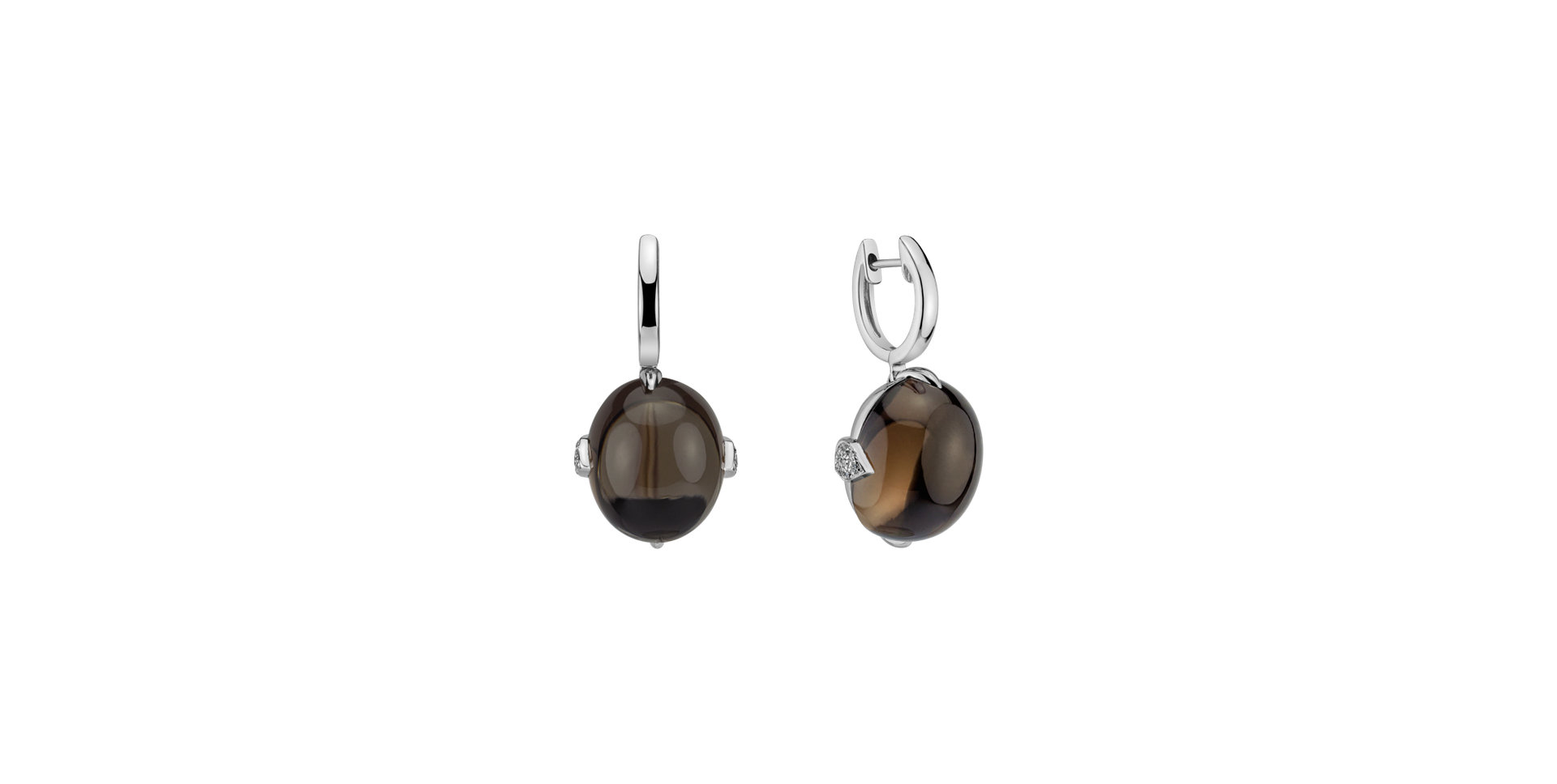 Náušnice s quartzem a diamanty Shining Grace