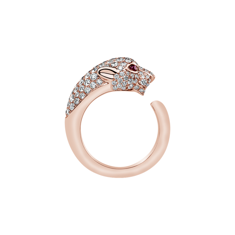 Prsten s diamanty a rubíny Sparkling Beast