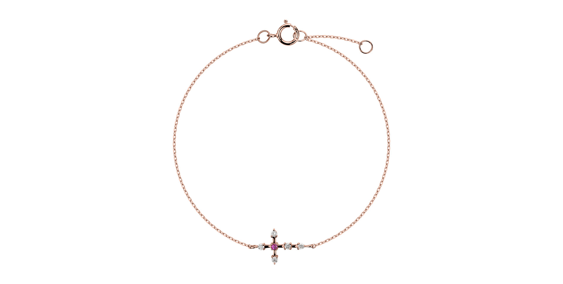 Náramek s diamanty a rubínem Miracle Glory