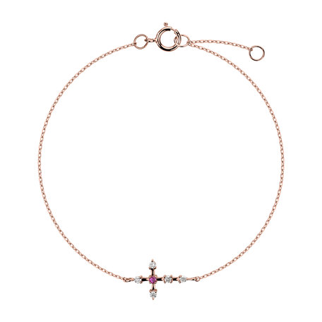 Náramek s diamanty a rubínem Miracle Glory