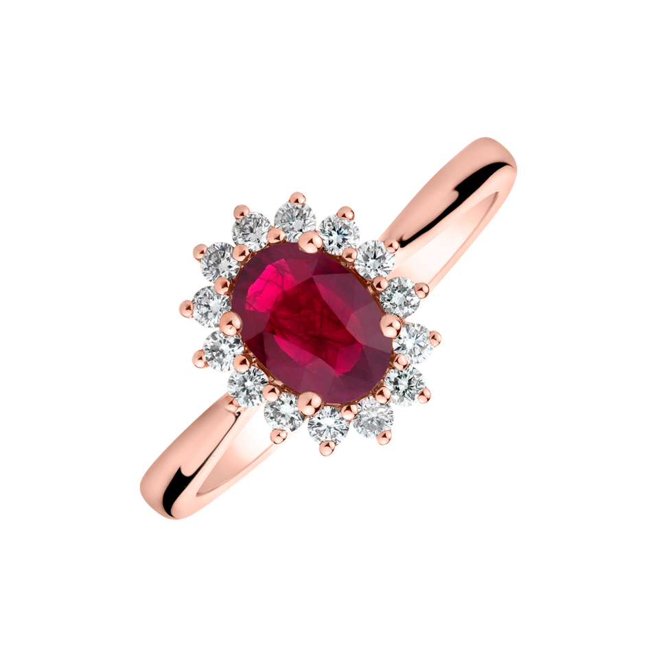 Prsten s rubnem a diamanty Princess Sparkle | ALO