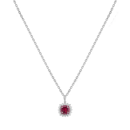 Přívěs s rubíny a diamanty Radiant Shine