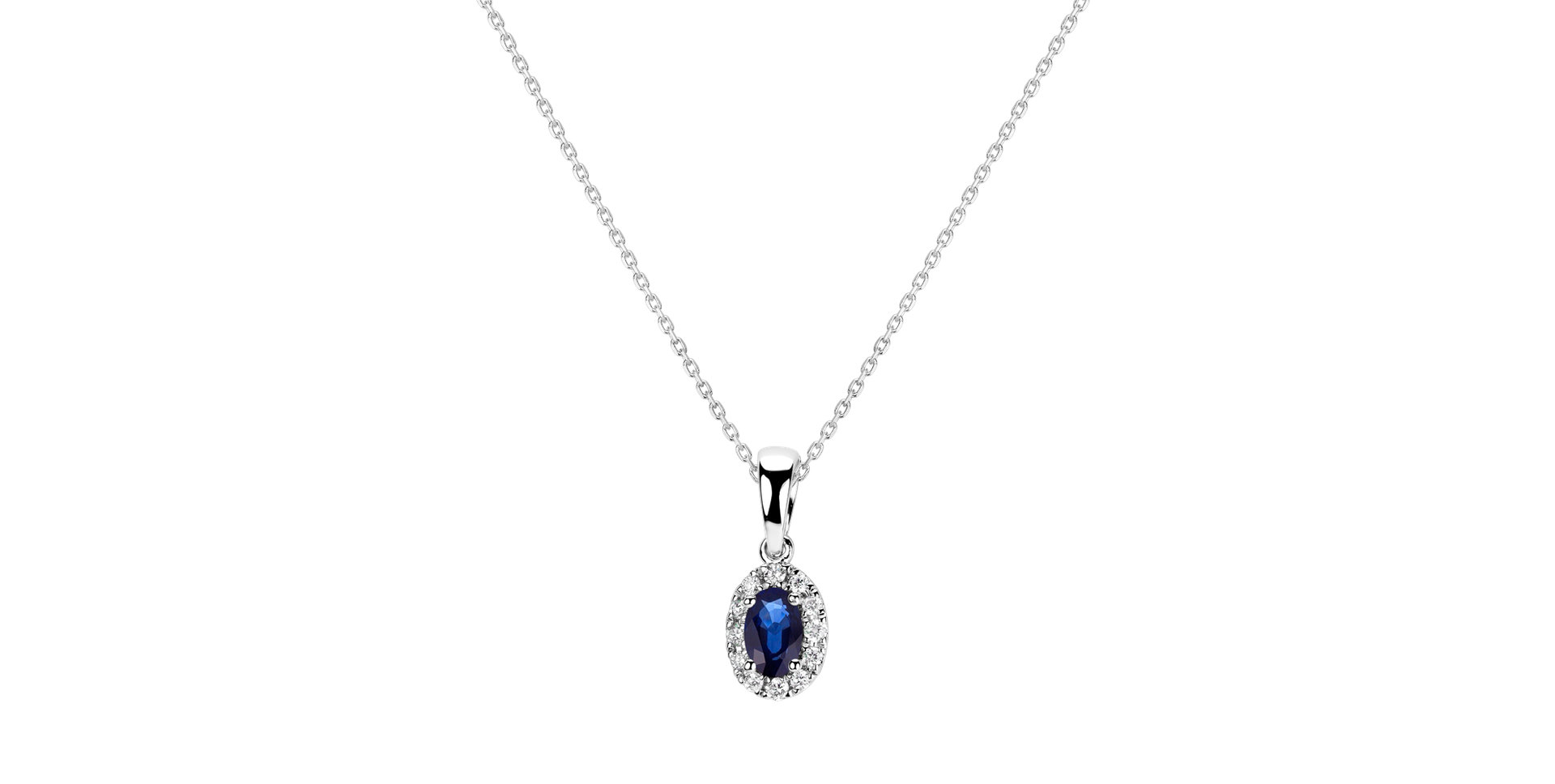 Přívěs se safírem a diamanty Princess Essence