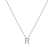 Náhrdelník 14kt bílé zlato s diamantem Glittering Letter R4