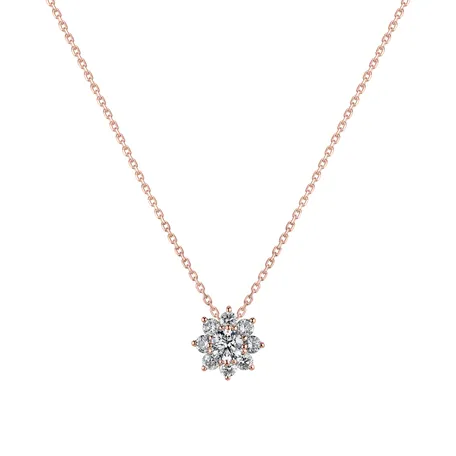 Náhrdelník 14kt růžové zlato s diamantem Celestial Sparkle