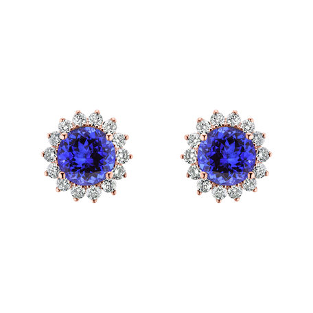 Náušnice s tanzanitem a diamanty Stellar Hope