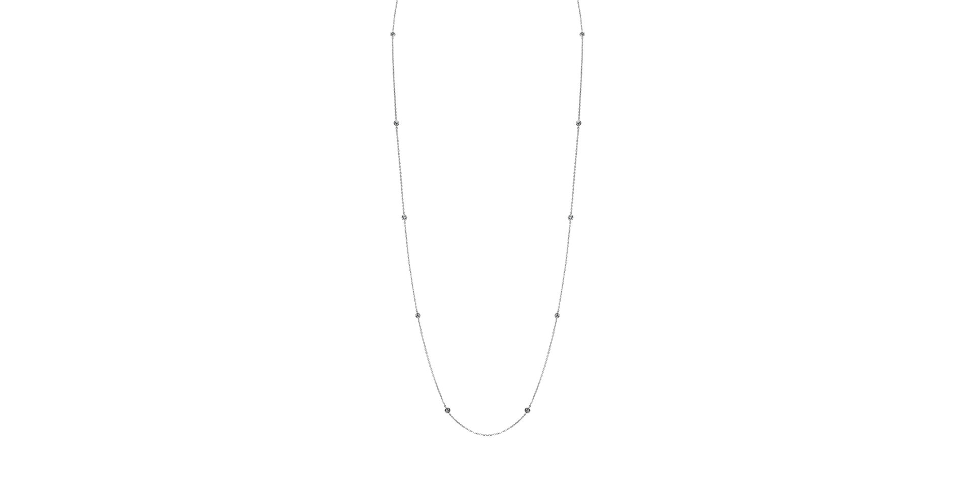 Náhrdelník 14kt bílé zlato s diamantem Atervi