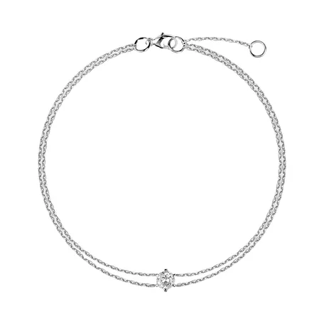 Náramek 14kt bílé zlato s diamantem Starlit Symphony