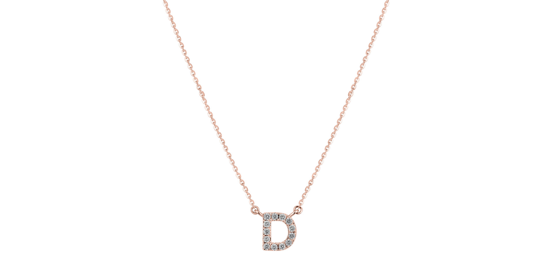 Náhrdelník s diamanty Shiny Alphabet