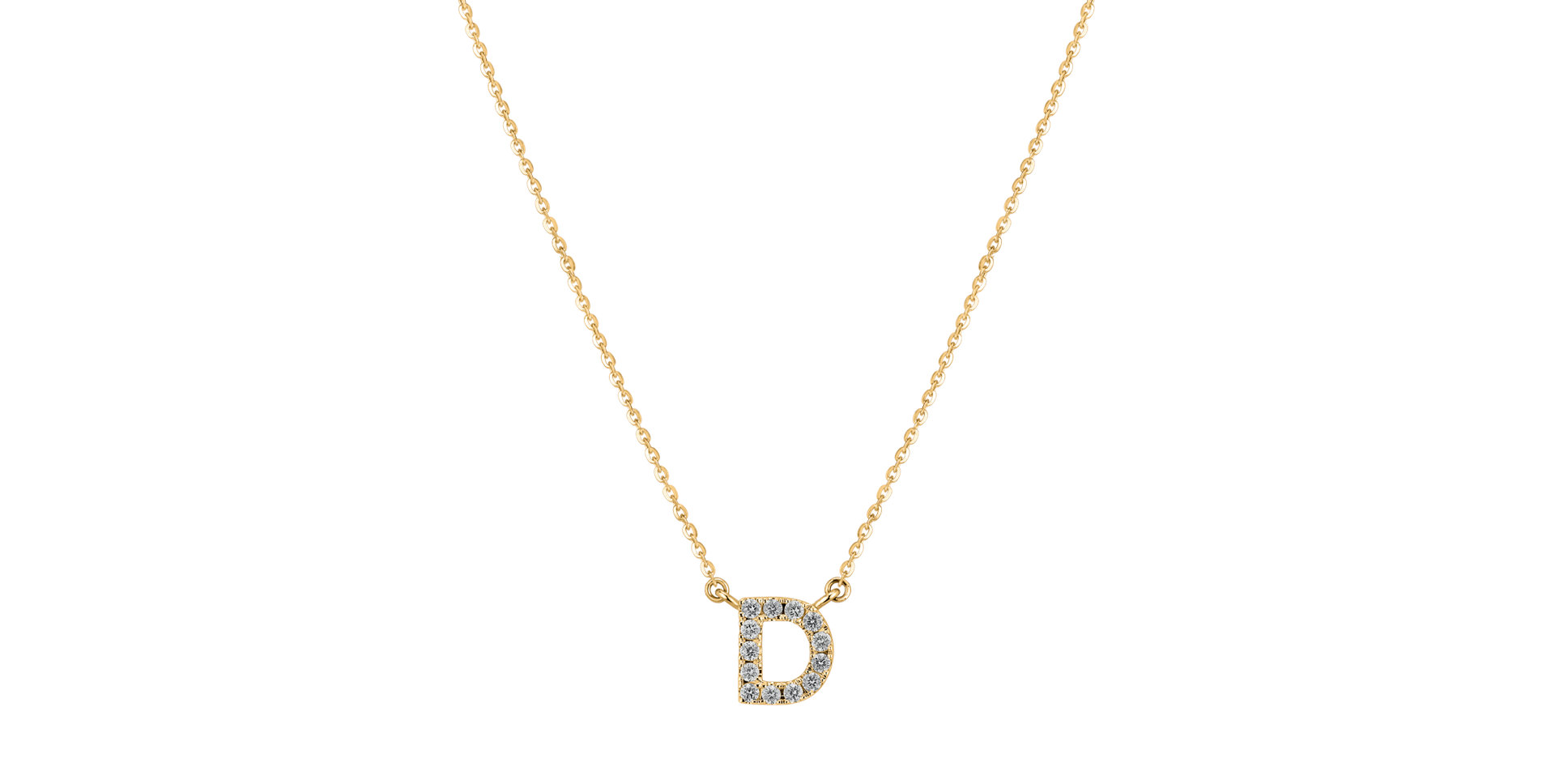 Náhrdelník s diamanty Shiny Alphabet