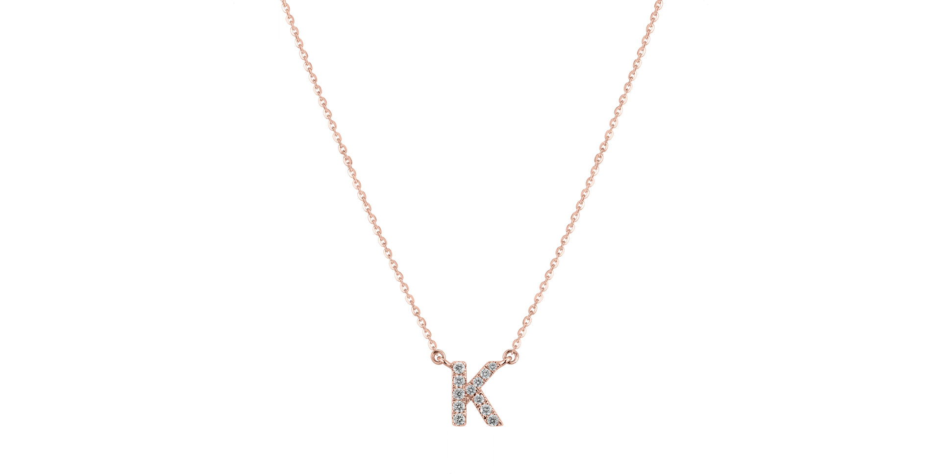 Náhrdelník s diamanty Shiny Alphabet