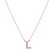 Náhrdelník 14kt růžové zlato s diamantem Shiny Alphabet4