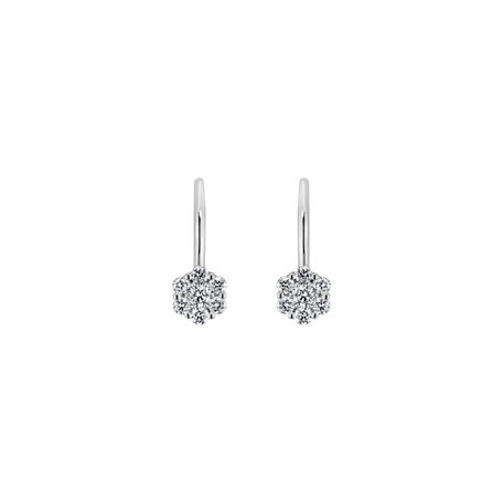 Náušnice 14kt bílé zlato s diamantem Eternal Brilliance