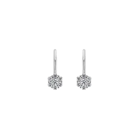 Náušnice 14kt bílé zlato s diamantem Eternal Brilliance