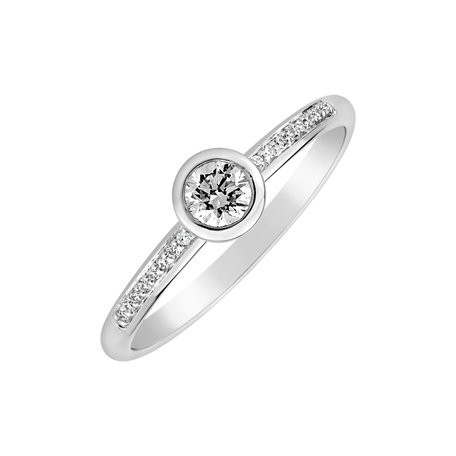Prsten 14kt bílé zlato s diamantem Regal Elegance