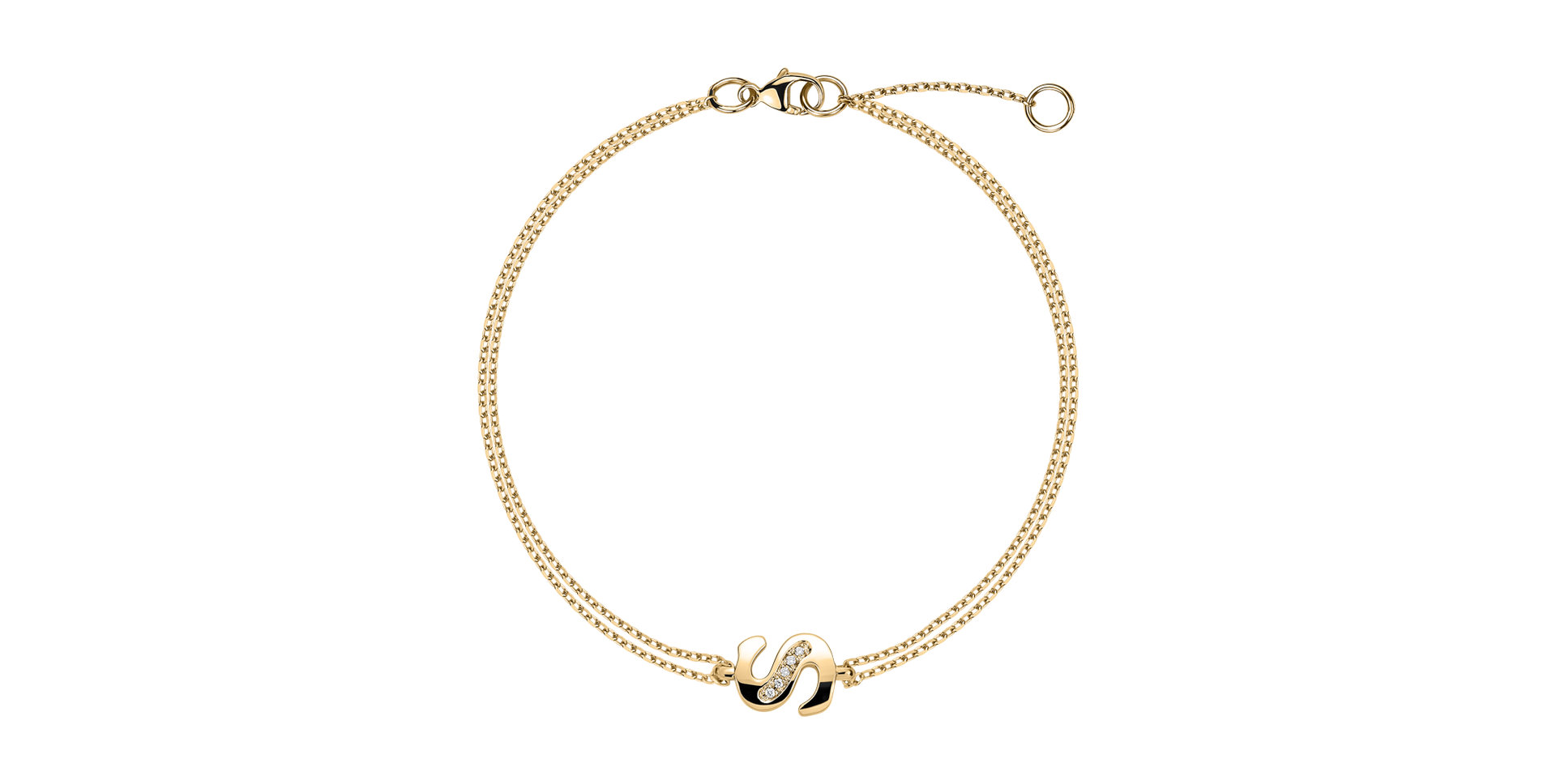 Náramek s diamanty Alluring Letter