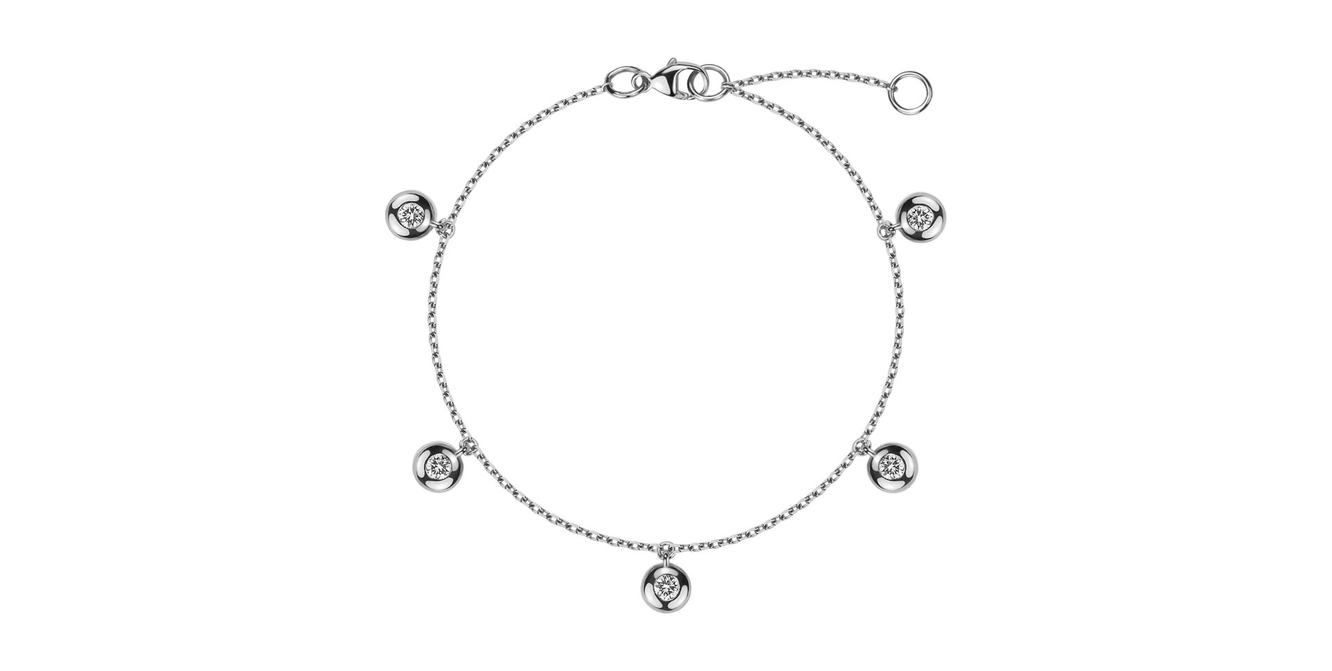 Náramek s diamanty Tropical rain