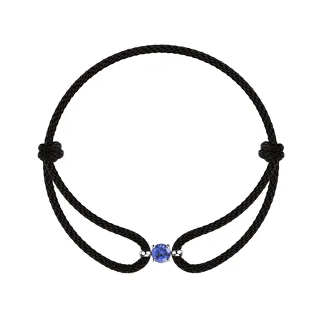 Náramek 14kt bílé zlato s tanzanitem Delilah