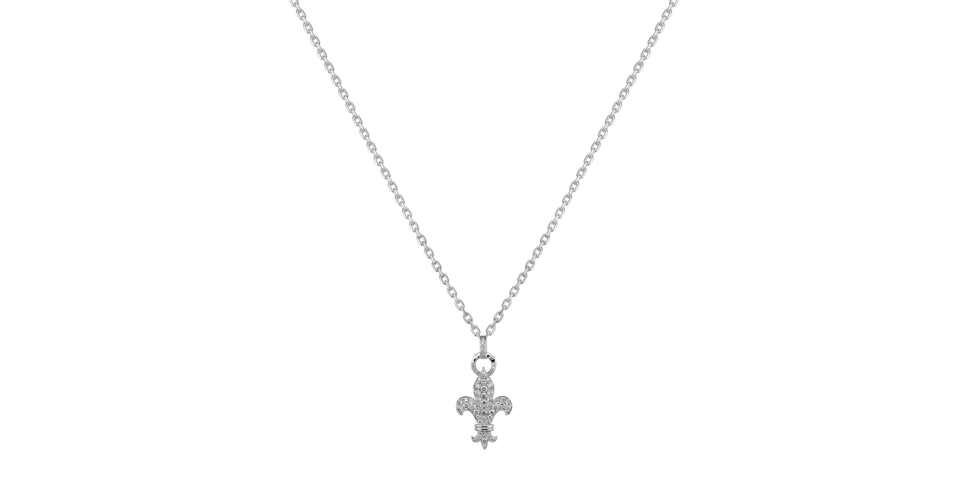 Přívěsek 18kt bílé zlato s diamantem Clayburg