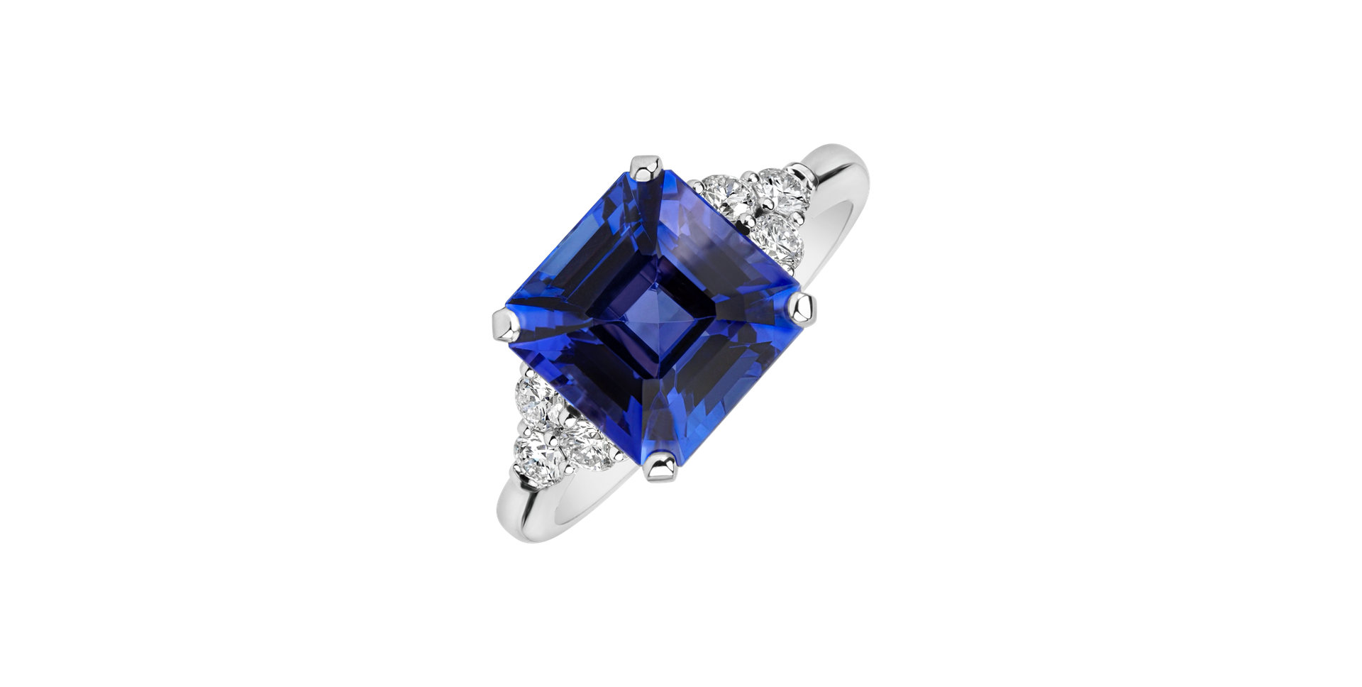 Prsten s tanzanitem a diamanty Blue Magic