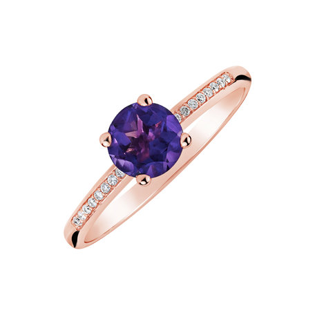 Prsten s ametystem a diamanty Violet Velvet