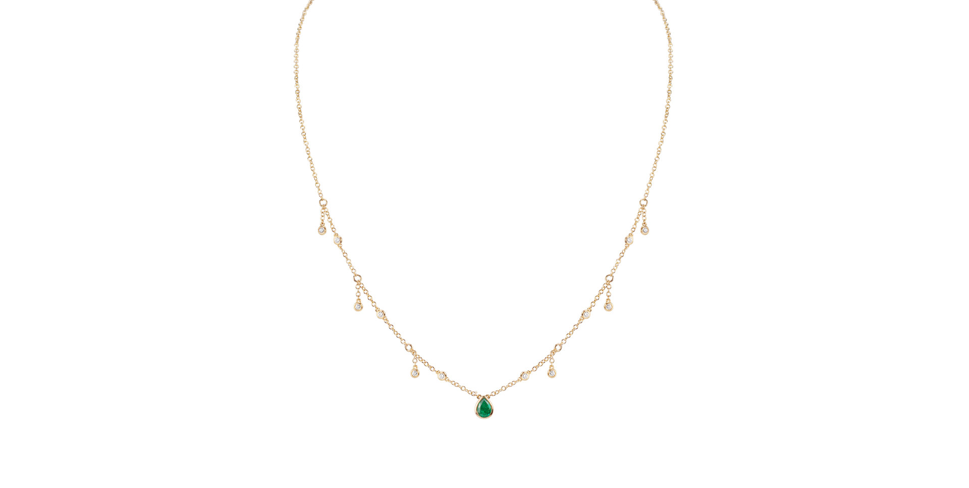 Náhrdelník se smaragdem a diamanty Galatea