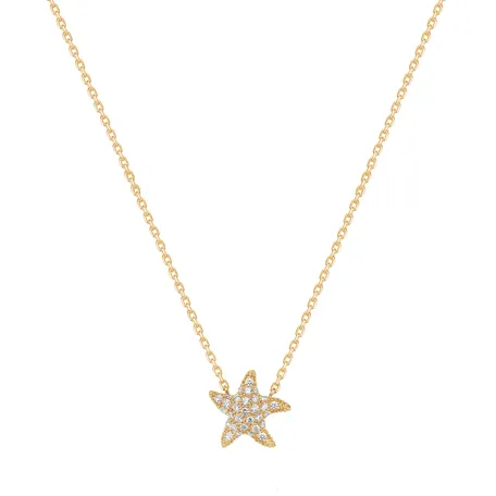 Náhrdelník s diamanty Starfish
