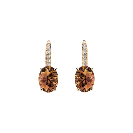 Náušnice s diamanty a turmalínem Iris Elegance