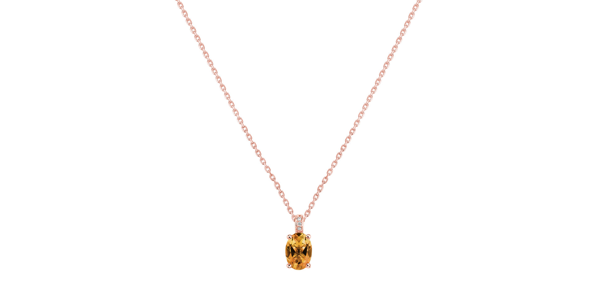 Náhrdelník s diamanty a citrínem Euphemia