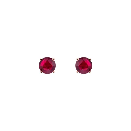 Náušnice s rubínem Orbs