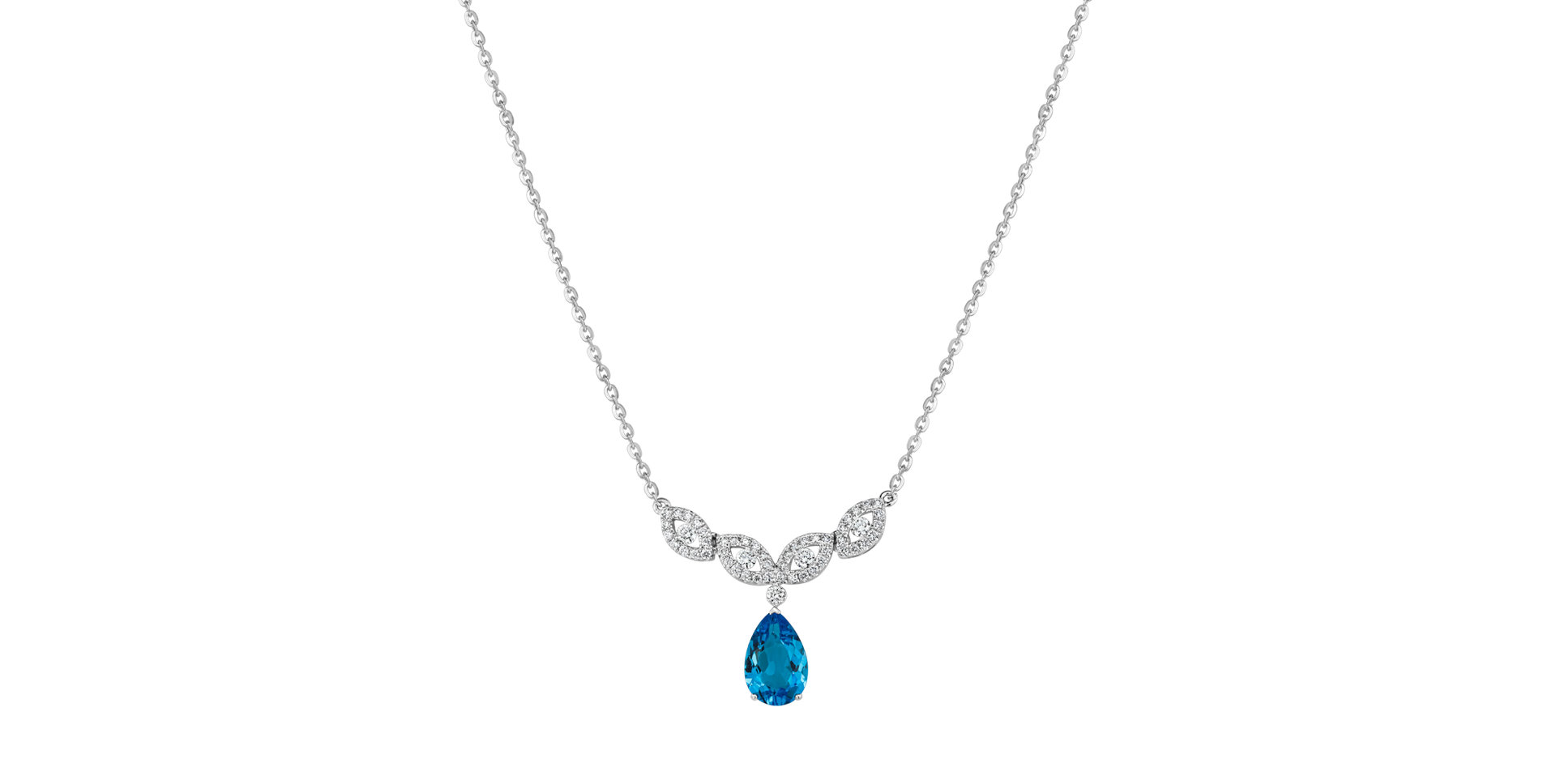 Náhrdelník s diamanty a topazem Duchess of the Sea