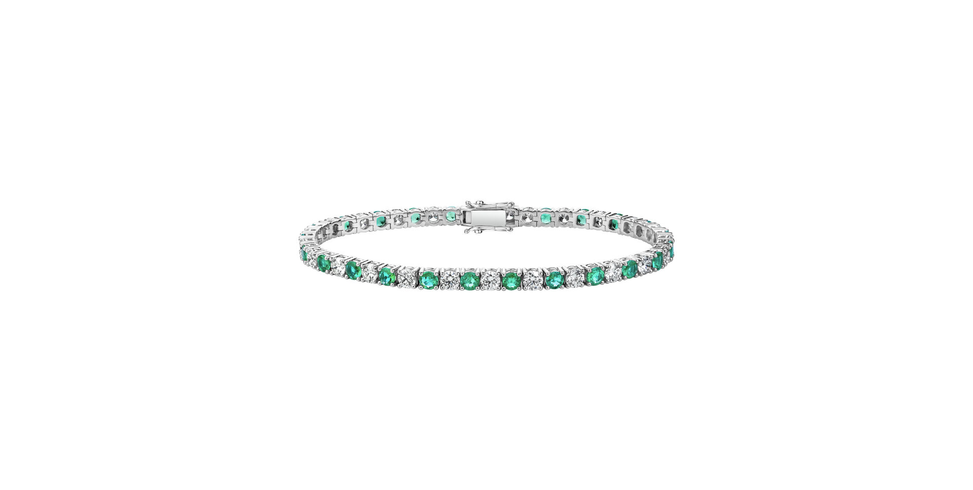 Náramek s diamanty a smaragdy Mystic Tide