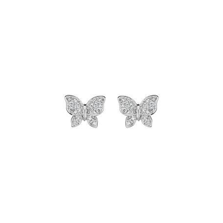 Náušnice s diamanty Lucky Wings