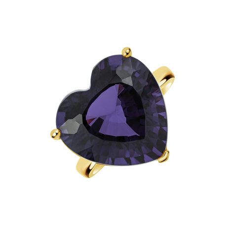 Prsten s ametystem Amethyst Heart
