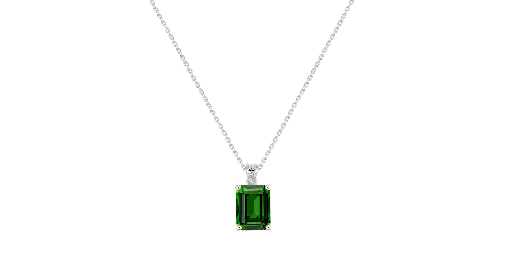 Náhrdelník s diamantem a turmalínem Royal Cordelia