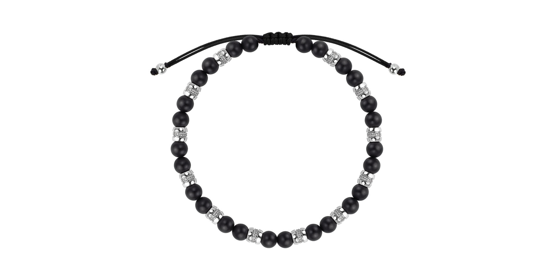 Náramek s diamanty a acháty Noctrelis