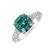 Prsten s diamanty a turmalínem Seafoam Spark5