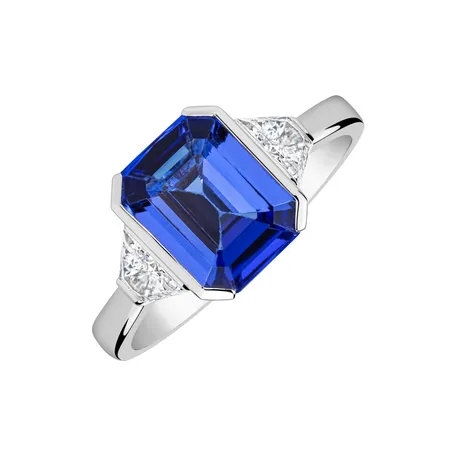 Prsten s diamanty a tanzanitem Moonlit Promise