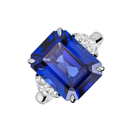 Prsten s diamanty a tanzanitem Egbert