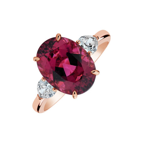 Prsten s diamanty a turmalínem Opheliane