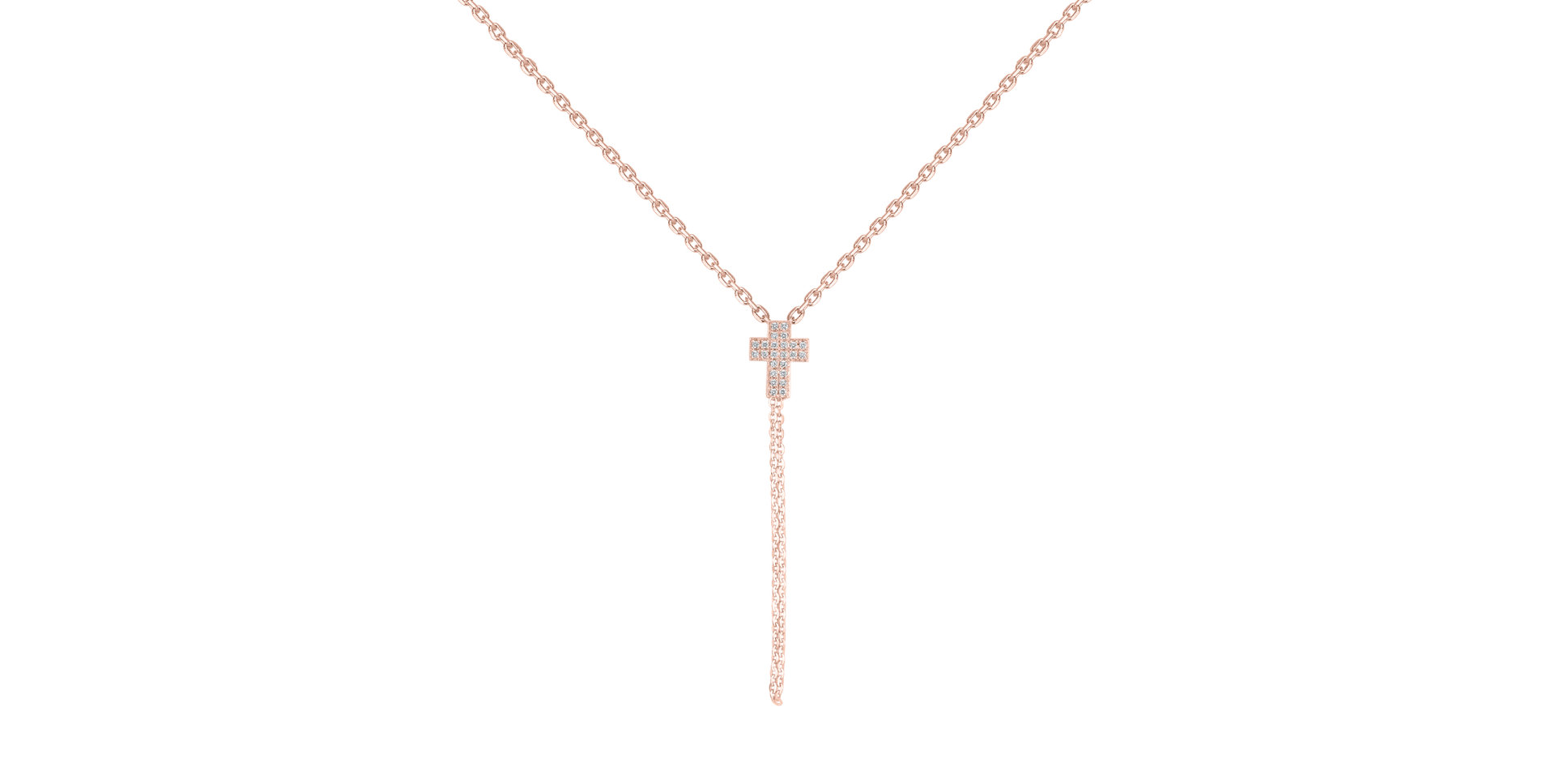 Náhrdelník s diamanty Divine Cross