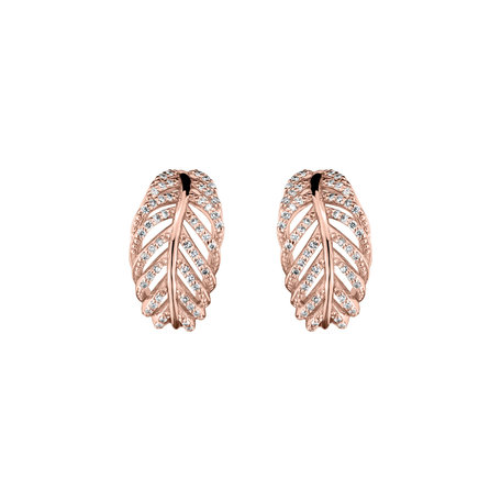 Náušnice s diamanty Feather of Heaven