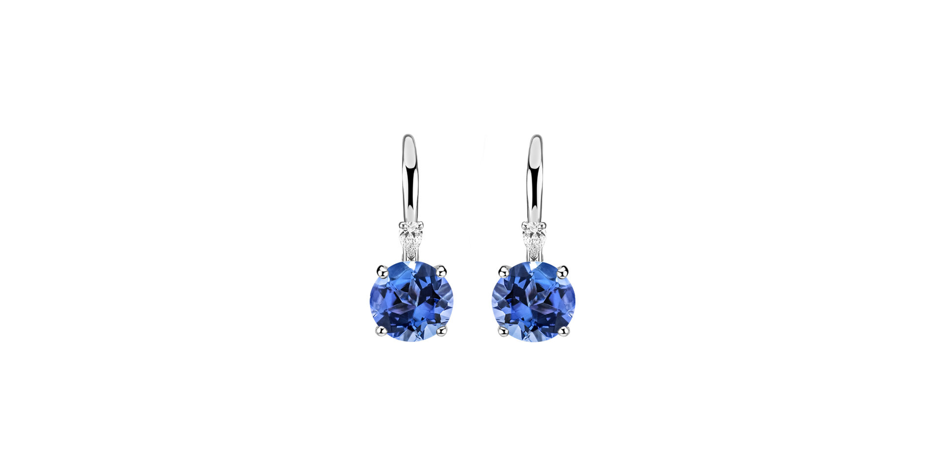 Náušnice s diamantem a tanzanitem Noctir