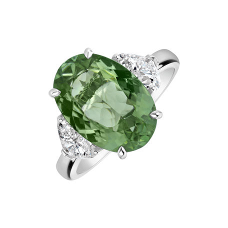 Prsten s diamanty a turmalínem Dravyn