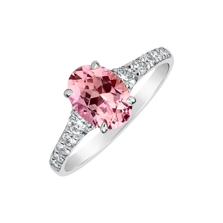 Prsten s diamanty a turmalínem Shimmering dazzle